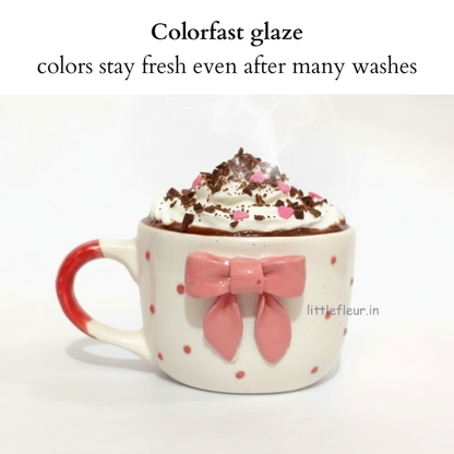 Pink Ribbon Mug | Round Top