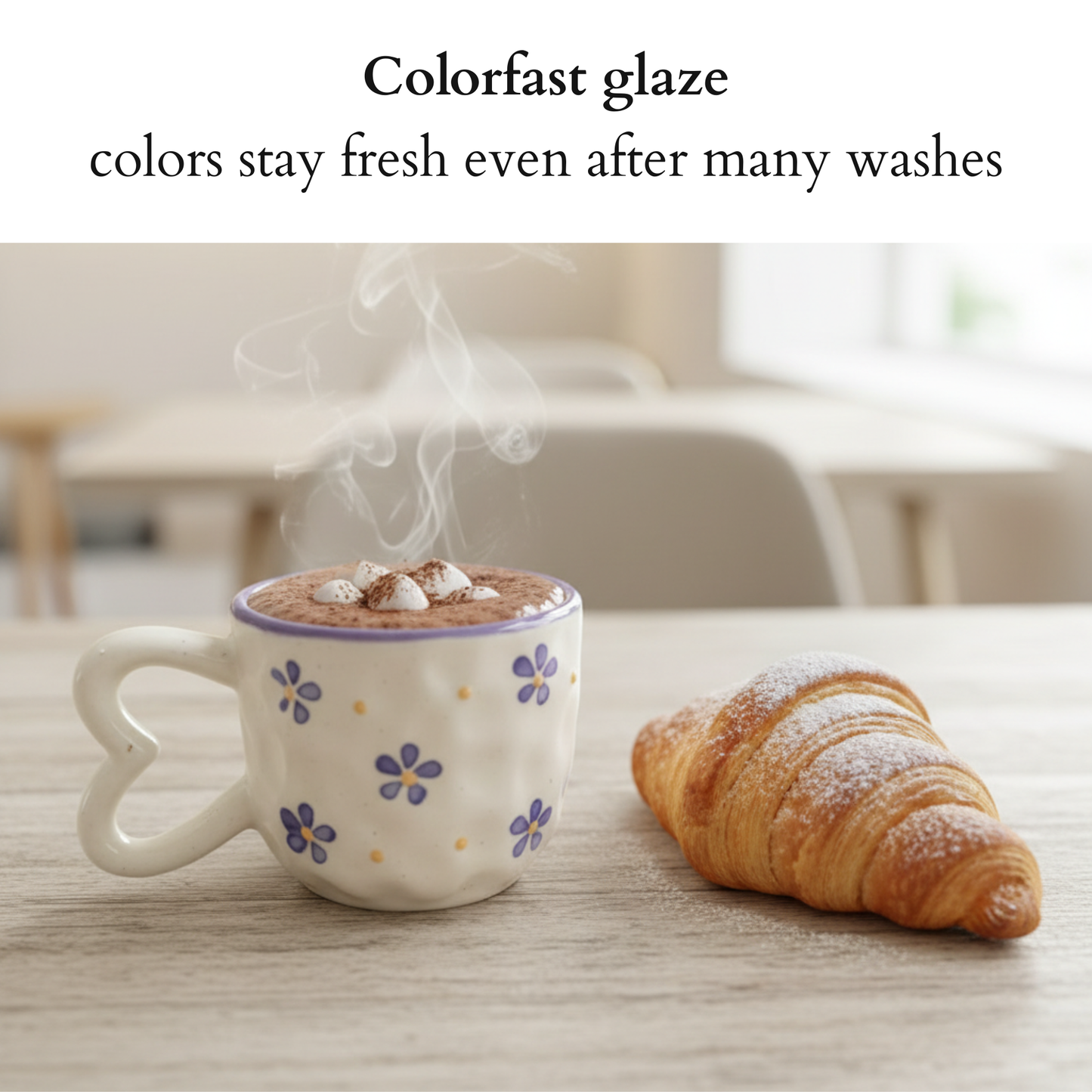 Blueberry Heart Handle | Coffee Mug