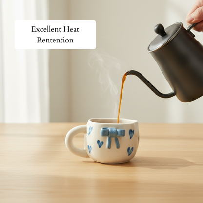 Sky Blue Ribbon Bow | Coffee Mug