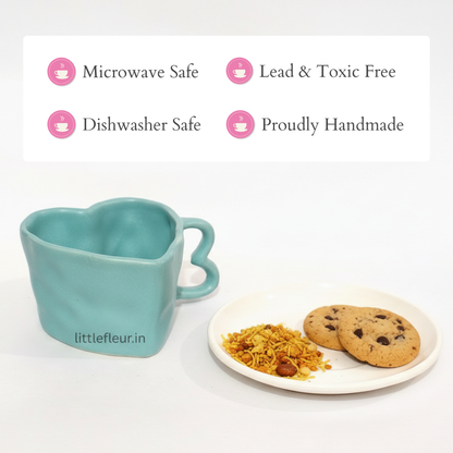 Heart Shape  | Blue Coffee Mug