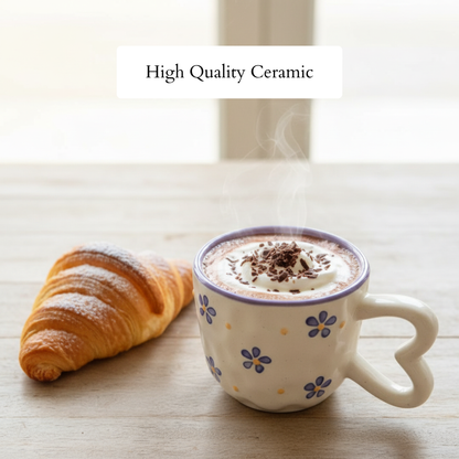 Blueberry Heart Handle | Coffee Mug