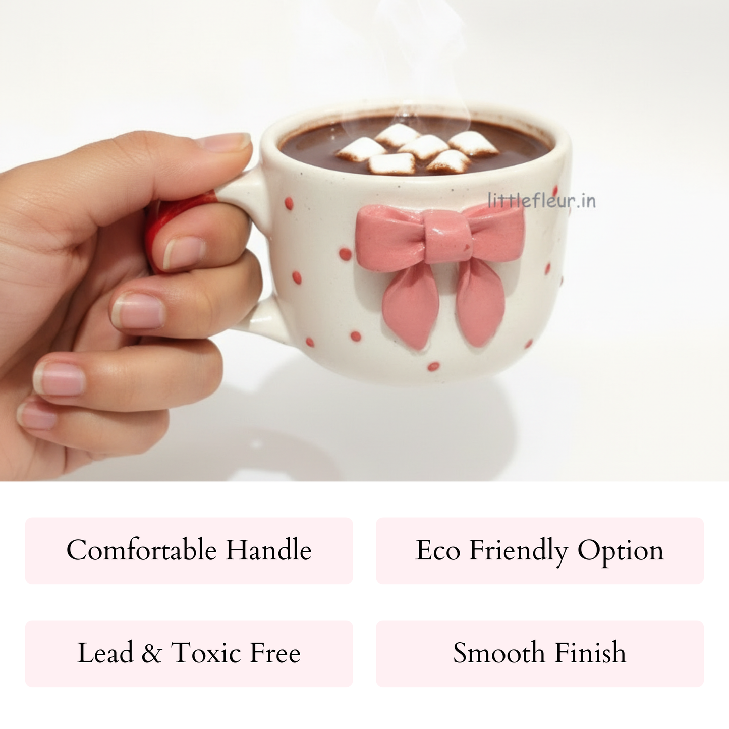 Pink Ribbon Mug | Round Top