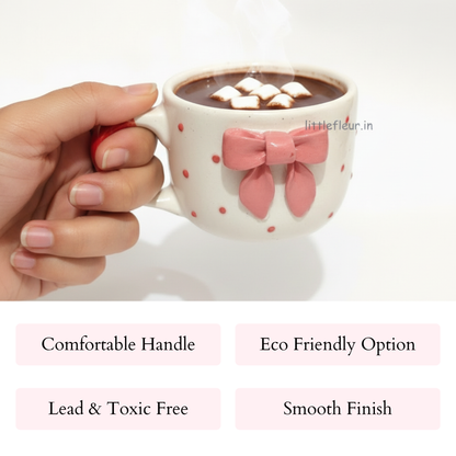 Pink Ribbon Mug | Round Top