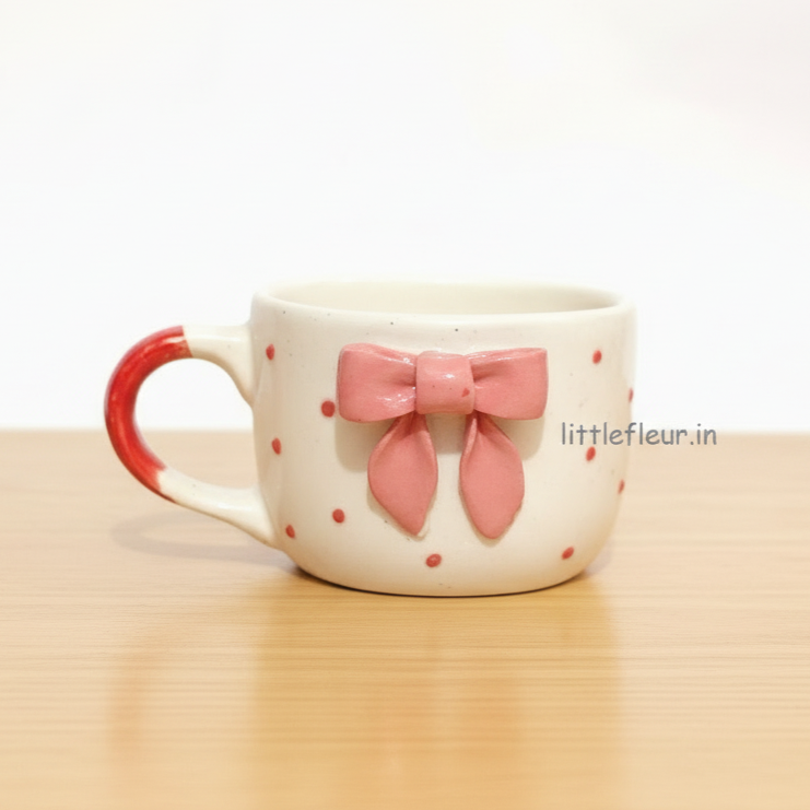 Pink Ribbon Mug | Round Top