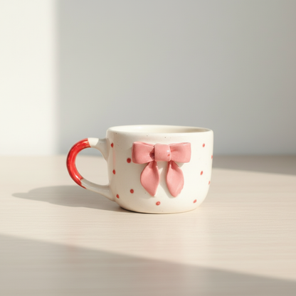 Pink Ribbon Mug | Round Top