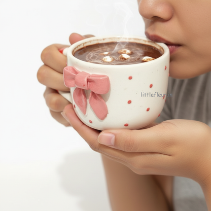 Pink Ribbon Mug | Round Top